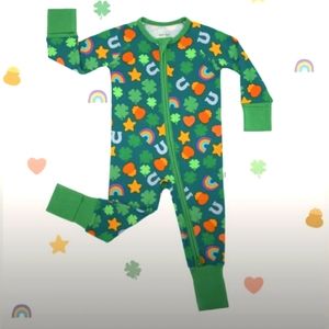 Little Sleepies Lucky Zippy Romper Size 3-6 months